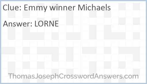 Emmy winner Michaels Answer