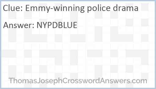 Emmy-winning police drama Answer