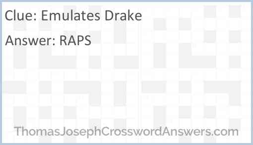 Emulates Drake Answer