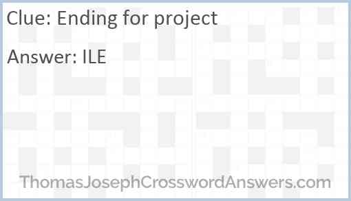 Ending for project Answer