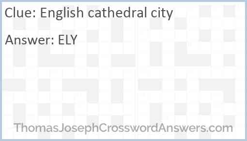 English cathedral city Answer