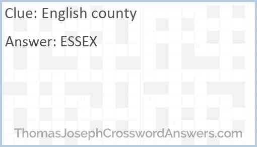 English county Answer