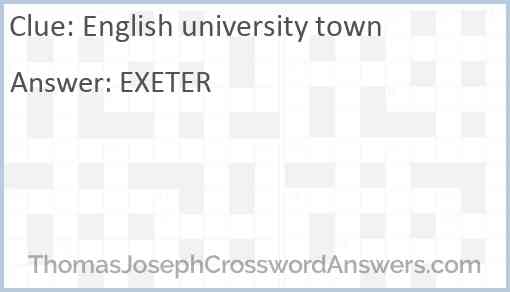 English university town Answer