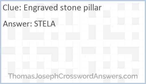 Engraved stone pillar Answer