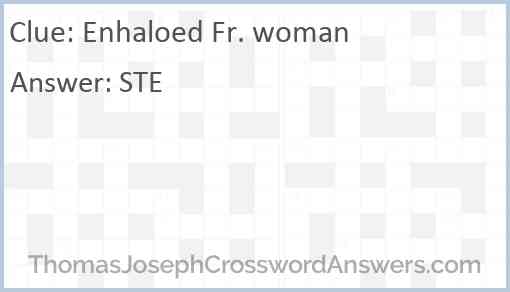 Enhaloed Fr. woman Answer