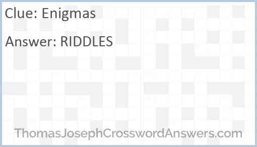 Enigmas Answer