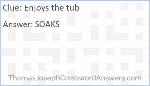 Enjoys the tub Answer