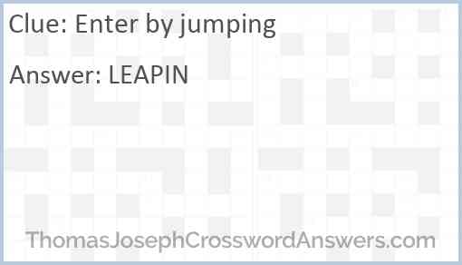 Enter by jumping Answer