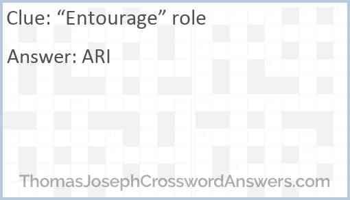 “Entourage” role Answer