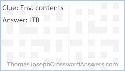 Env. contents Answer