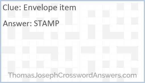 Envelope item Answer