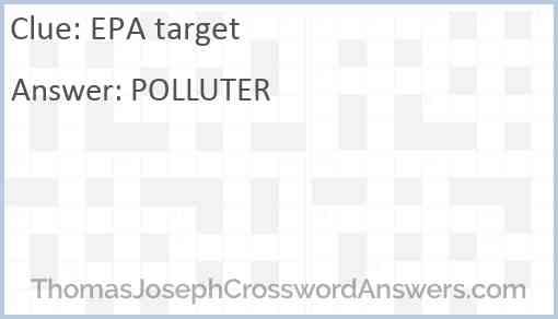 EPA target Answer