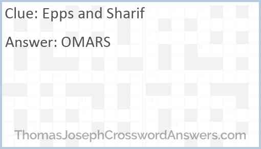 Epps and Sharif Answer