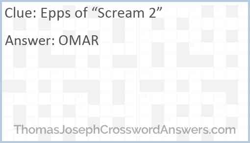 Epps of “Scream 2” Answer