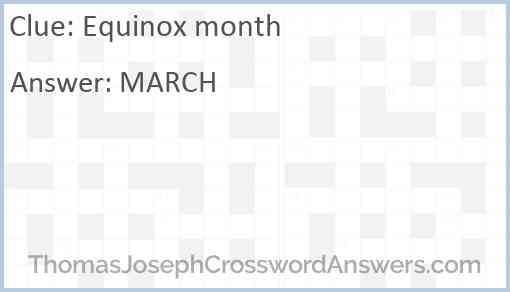 Equinox month Answer