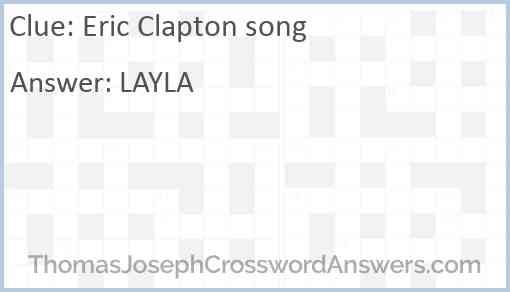 Eric Clapton song Answer