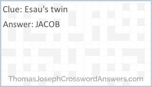 Esau’s twin Answer