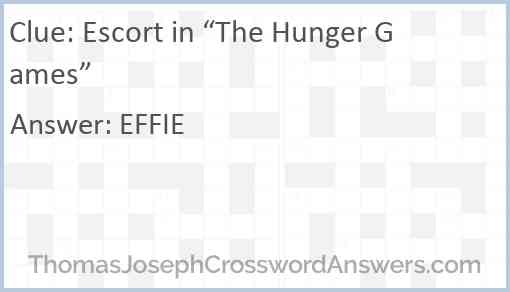 Escort in “The Hunger Games” Answer
