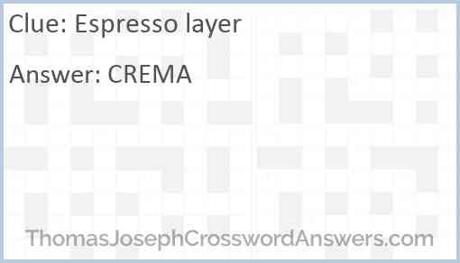 Espresso layer Answer