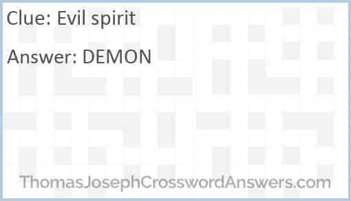 Evil spirit Answer
