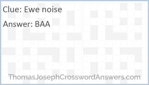 Ewe noise Answer