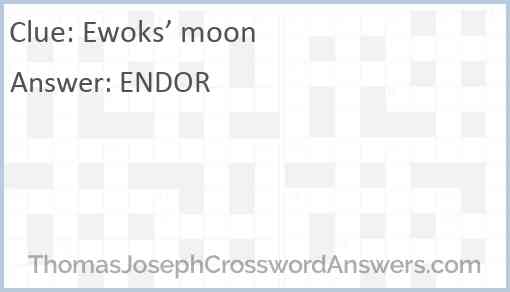 Ewoks’ moon Answer