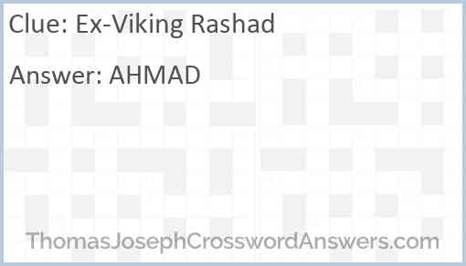 Ex-Viking Rashad Answer