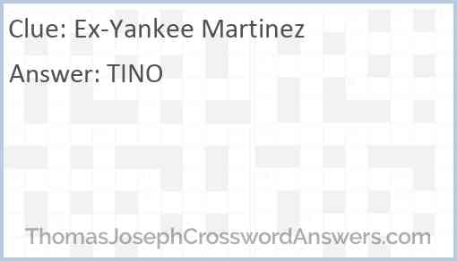 Ex-Yankee Martinez Answer