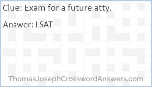 Exam for a future atty. Answer