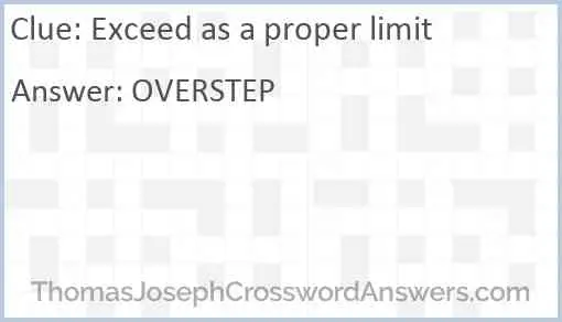 Exceed as a proper limit Answer