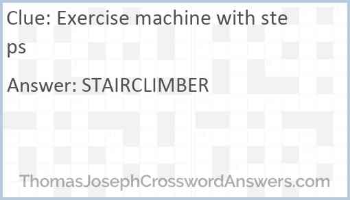 Exercise machine with steps Answer