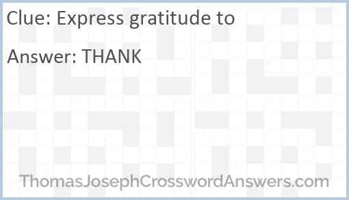 Express gratitude to Answer