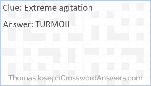 Extreme agitation Answer