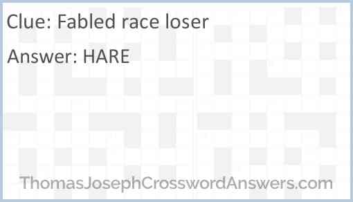 Fabled race loser Answer