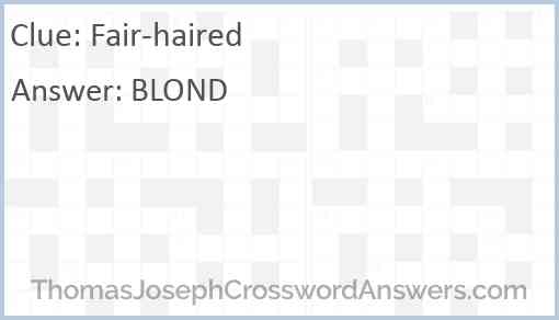 Fair-haired Answer