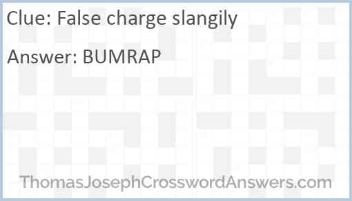 False charge slangily Answer