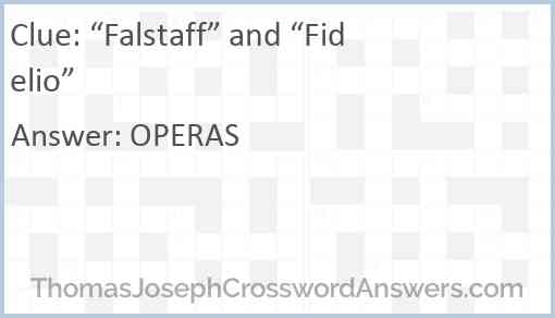“Falstaff” and “Fidelio” Answer