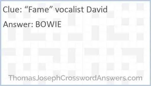 “Fame” vocalist David Answer