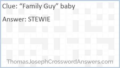 “Family Guy” baby Answer