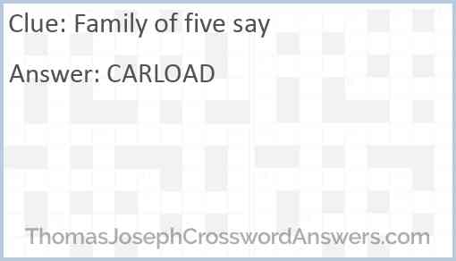 Family of five say Answer