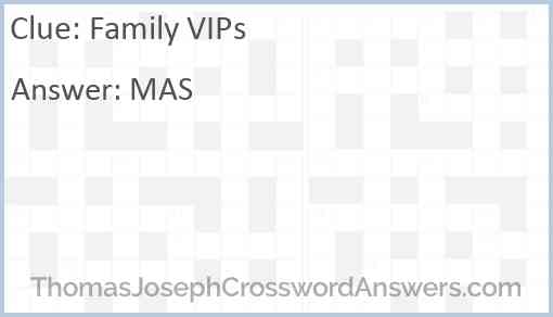 Family VIPs Answer