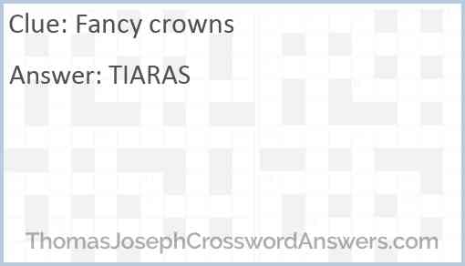 Fancy crowns Answer