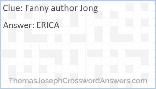 Fanny author Jong Answer