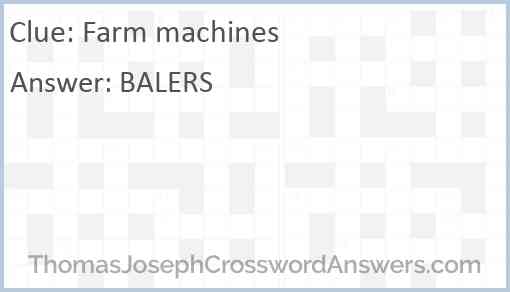 Farm machines Answer