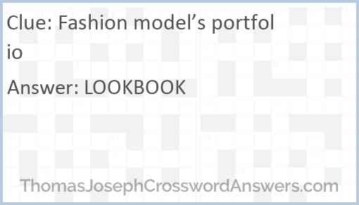 Fashion model’s portfolio Answer