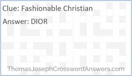 Fashionable Christian Answer