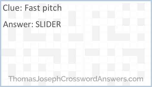 Fast pitch Answer