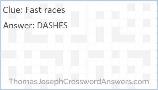 Fast races Answer
