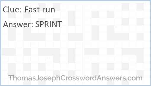 Fast run Answer