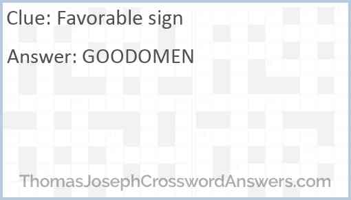 Favorable sign Answer